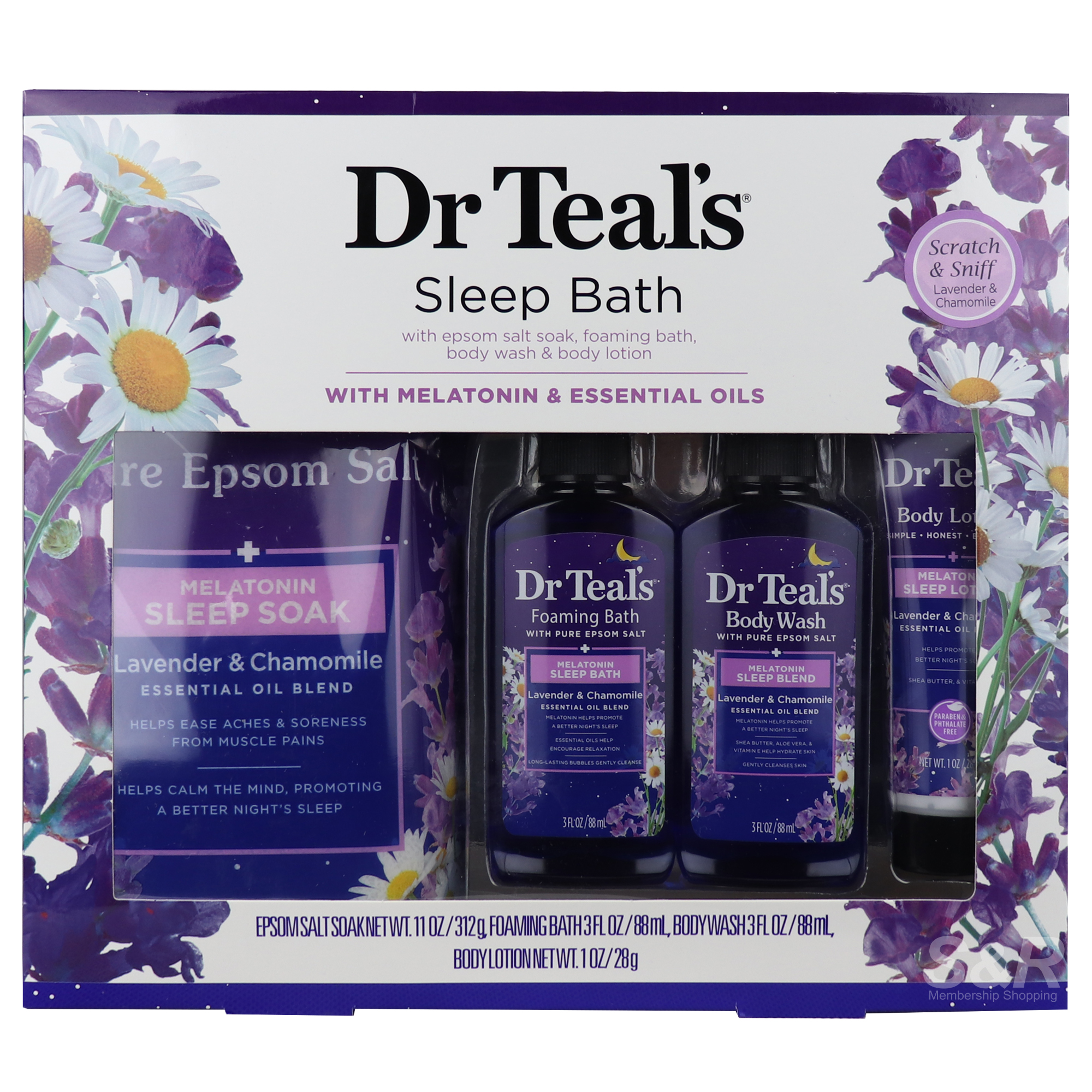 Dr Teal's Sleep Bath With Melatonin and Essential Oils Set